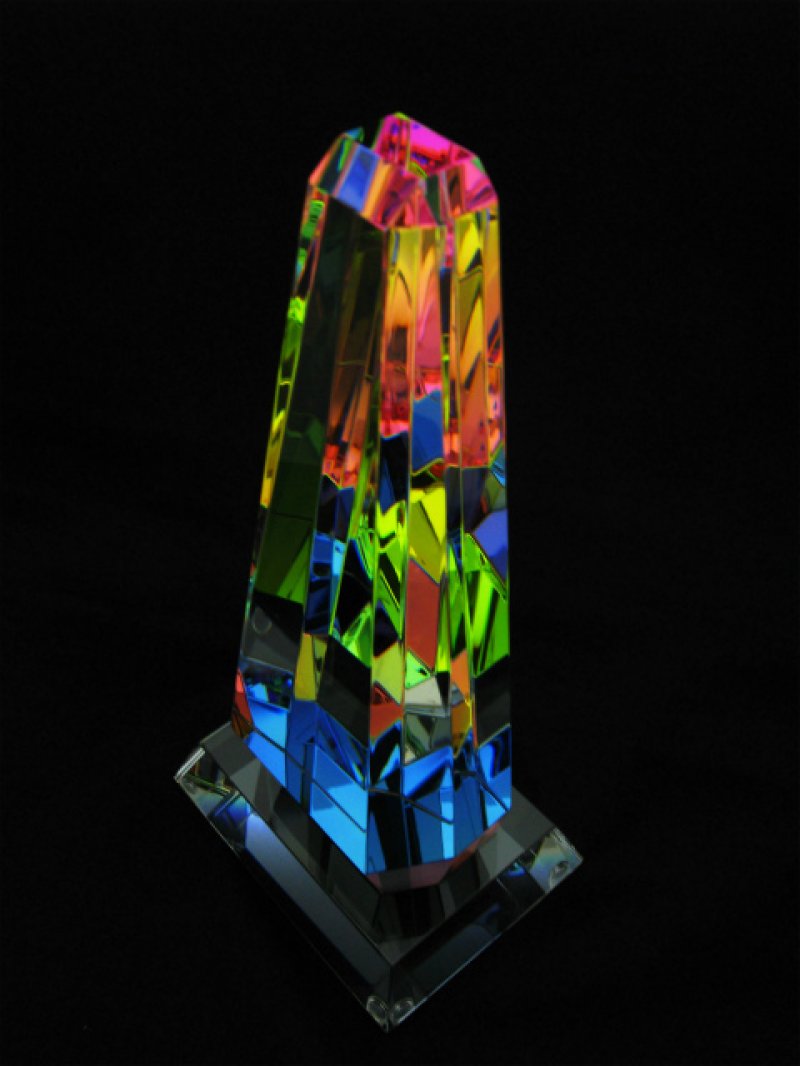 画像5: クリスタルトロフィー　B500（レインボー加工） 【40%OFF・文字代無料】