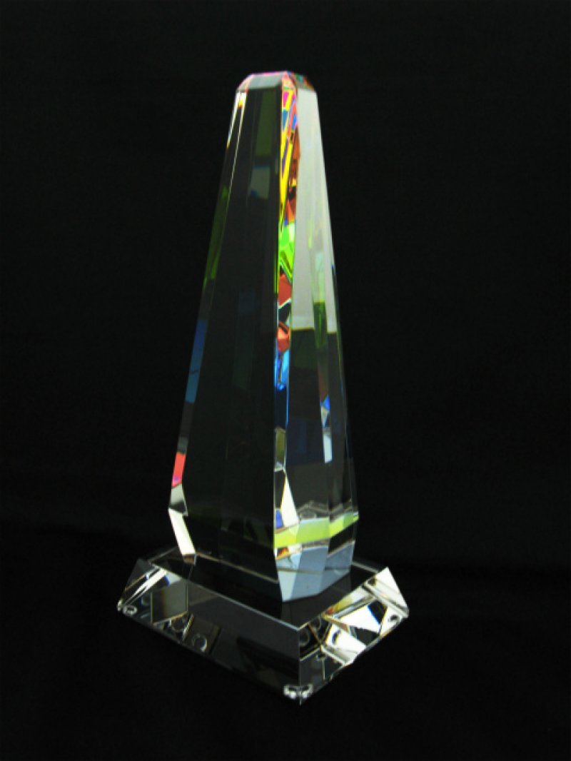 画像3: クリスタルトロフィー　B500（レインボー加工） 【40%OFF・文字代無料】