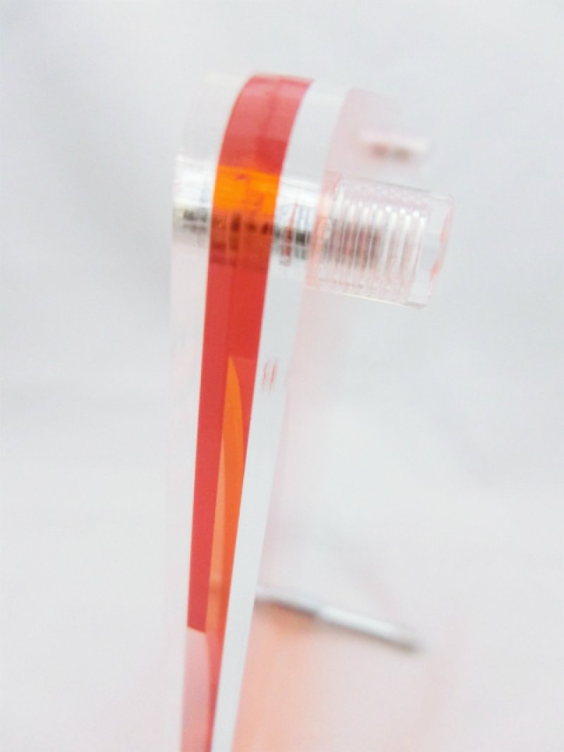 画像4: アクリル製　表彰楯・オレンジ　レーザー彫刻（文字＝白）CK-209