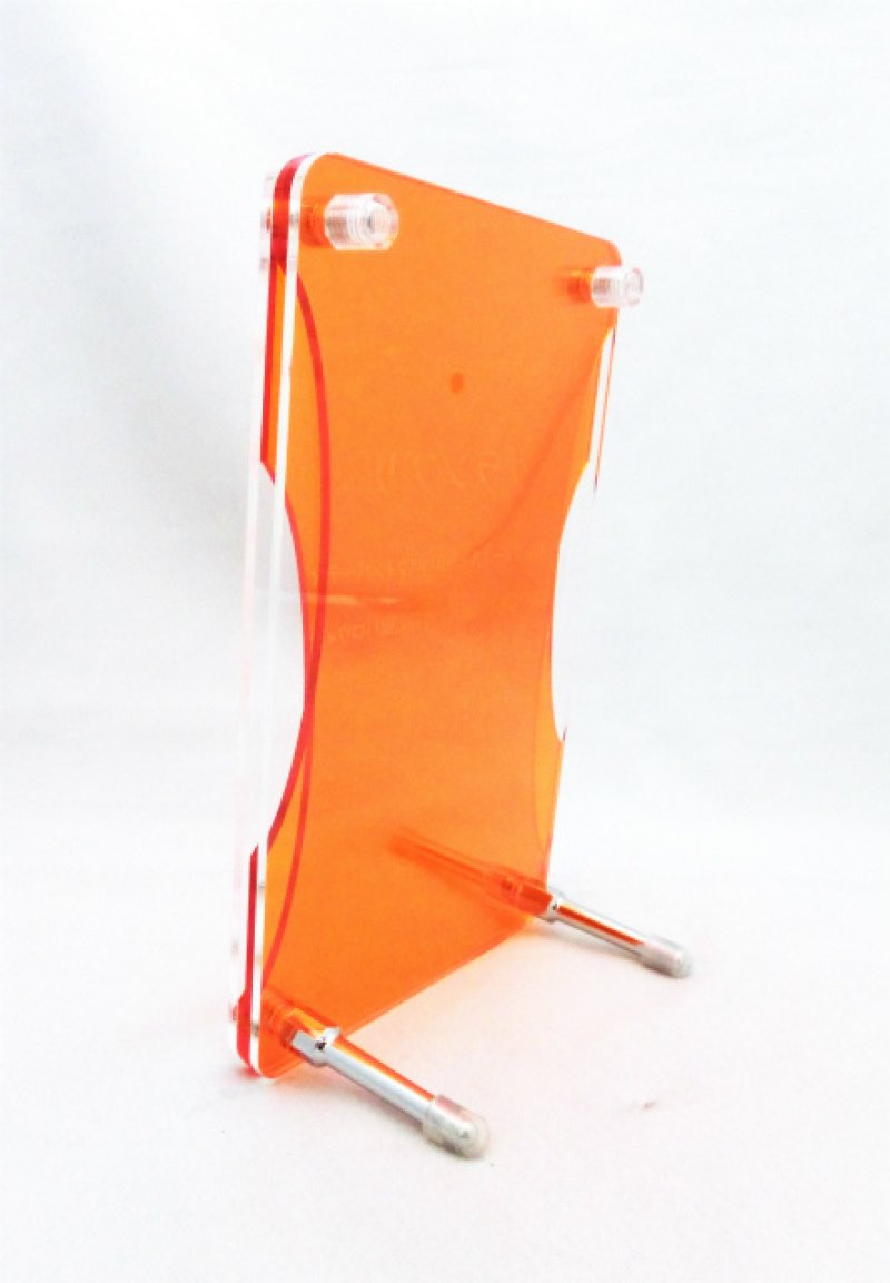 画像3: アクリル製　表彰楯・オレンジ　レーザー彫刻（文字＝白）CK-209