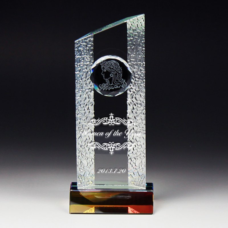 画像14: クリスタルトロフィー CR-18 / 【サンドブラスト彫刻】 または 【UVカラー印刷】