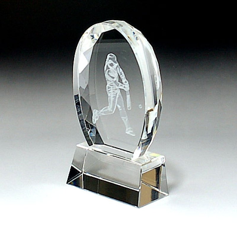 画像7: 2Dデザイン・野球/ソフトボール専用クリスタルトロフィー / 811 