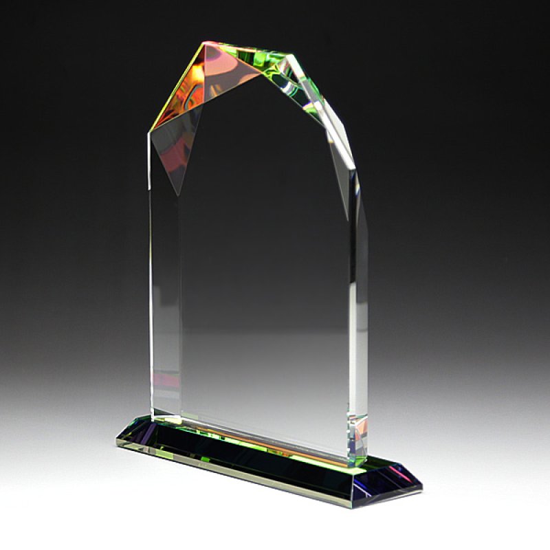 画像5: クリスタルトロフィー　盾タイプ　DP-5　レインボー加工　/　【サンドブラスト彫刻】　または　【ＵＶ印刷】
