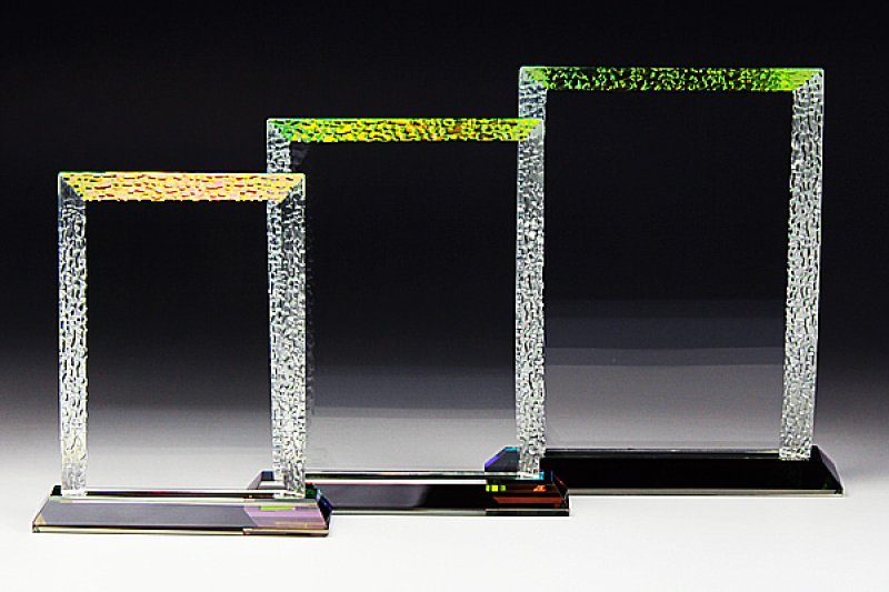 画像3: クリスタルトロフィー　盾タイプ　DP-7（レインボー加工）　/【サンドブラスト彫刻】または【UVカラー印刷】