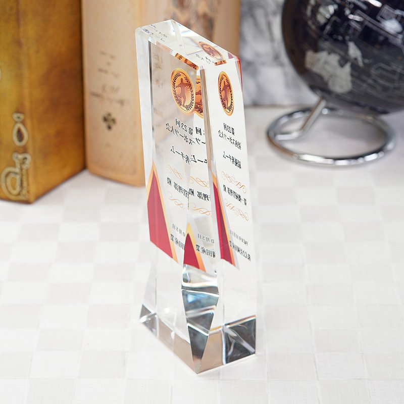 画像11:  クリスタルトロフィー CR-34 /  【サンドブラスト彫刻】 または　【UVカラー印刷】