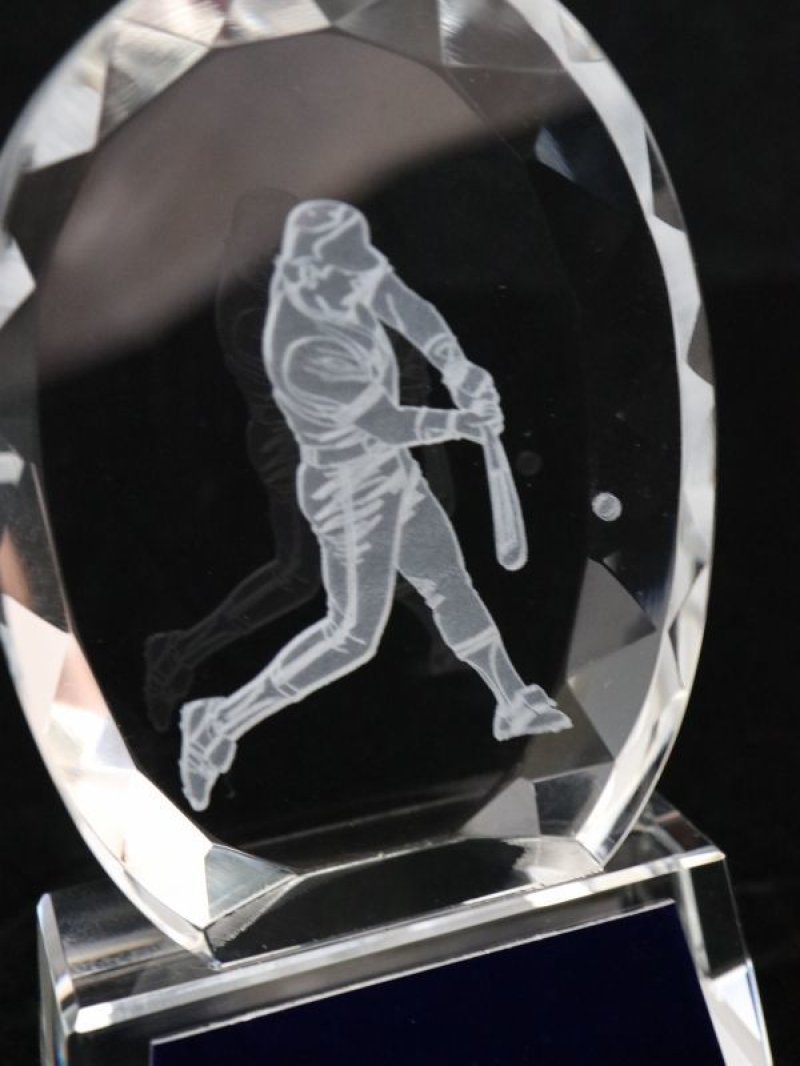 画像5: 2Dデザイン・野球/ソフトボール専用クリスタルトロフィー / 811 