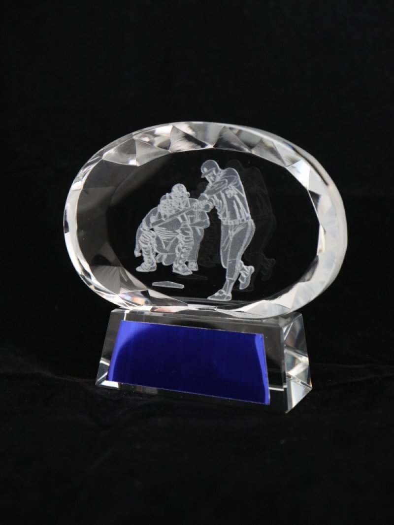 画像7: 2Dデザイン・野球/ソフトボール専用クリスタルトロフィー / 811 （横型）