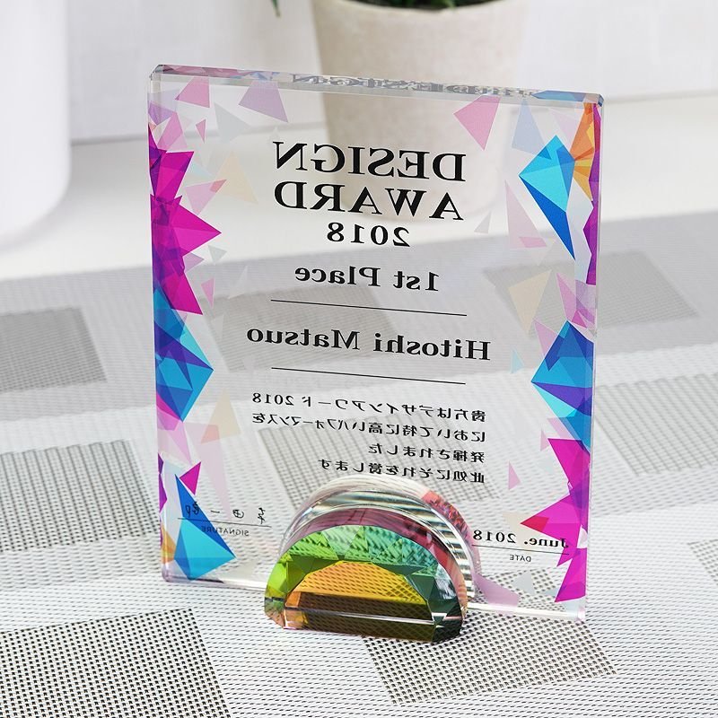 画像11: クリスタルトロフィー　盾タイプ　DP-15　/【サンドブラスト彫刻】または【ＵＶカラー印刷】