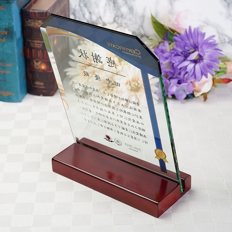 画像8: ＊ソーダガラス製　表彰盾　大きめ・ガラス厚み10mm！（３サイズ）DSP-3 /　【サンドブラスト彫刻】 または【UV印刷】