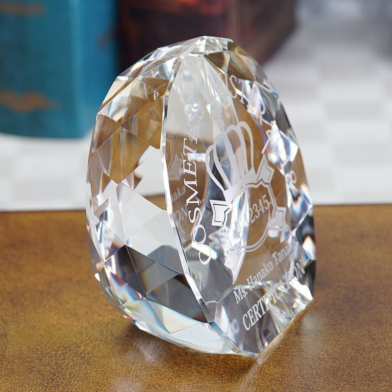 画像5: クリスタルトロフィー　ダイヤカットアーチ　コンパクトタイプ　DW-14　【サンドブラスト彫刻】または【ＵＶ印刷】