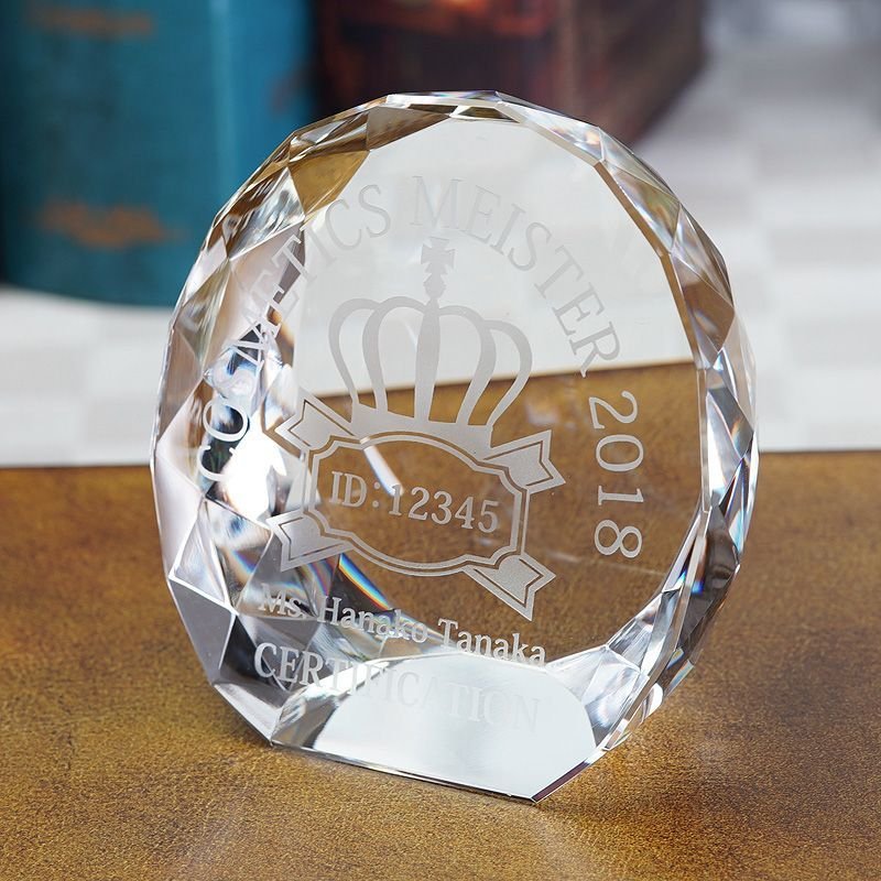 画像4: クリスタルトロフィー　ダイヤカットアーチ　コンパクトタイプ　DW-14　【サンドブラスト彫刻】または【ＵＶ印刷】
