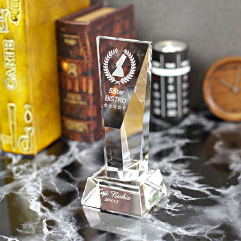 画像4: クリスタルトロフィー　CR-19　/　【サンドブラスト彫刻】　または　【UV印刷】