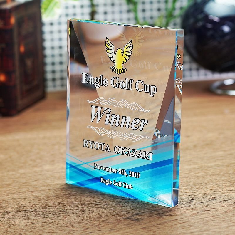 画像9: クリスタルトロフィー　DP-18 /　【サンドブラスト彫刻】　または　【UV印刷】