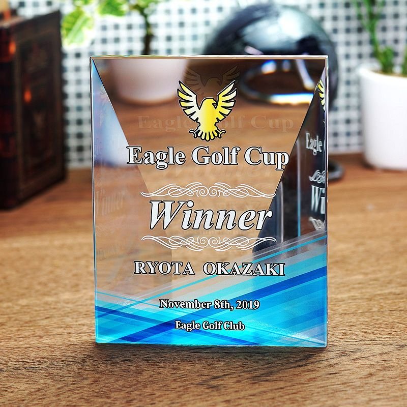 画像8: クリスタルトロフィー　DP-18 /　【サンドブラスト彫刻】　または　【UV印刷】