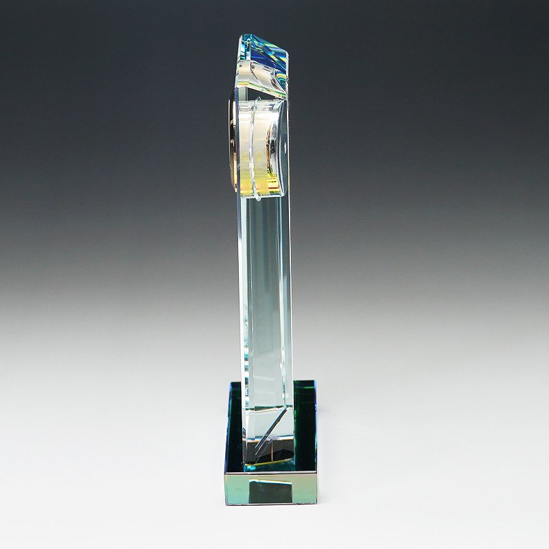 画像6: ホワイトガラス製　メモリアルオブジェ / 時計付　WDT-20  /　【サンドブラスト彫刻】　または　【UV印刷】