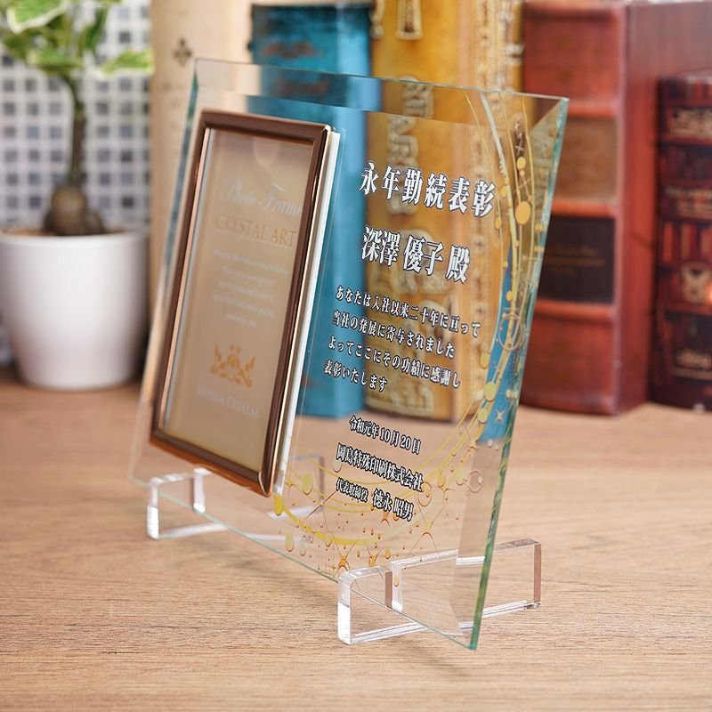 画像6: 写真立・ガラス製フォトフレーム  DF-1　(L判写真）　/　【サンドブラスト彫刻】　または　【UVカラー印刷】