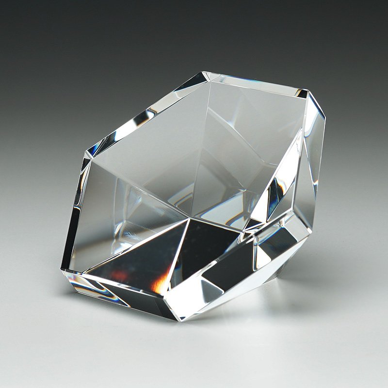 画像4: クリスタル製　メモリアルオブジェ　/ヘキサゴン（六角形）　DW-25　/  【2Dレーザー彫刻】 