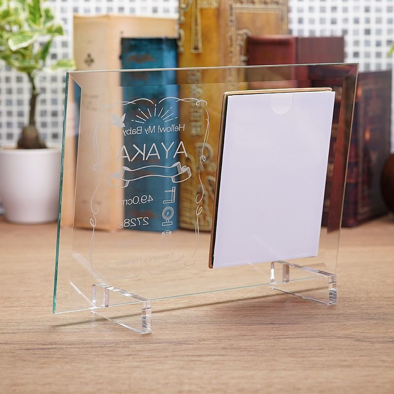 画像4: 写真立・ガラス製フォトフレーム  DF-1　(L判写真）　/　【サンドブラスト彫刻】　または　【UVカラー印刷】