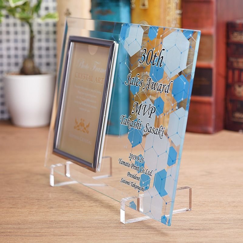 画像8: 写真立・ガラス製フォトフレーム  DF-1　(L判写真）　/　【サンドブラスト彫刻】　または　【UVカラー印刷】