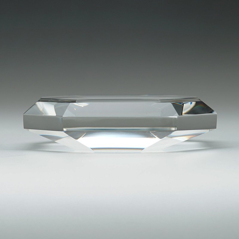 画像4: クリスタル製　メモリアルオブジェ　/　オクダゴン（八角形）　DW-24　/  【サンドブラスト彫刻】または【ＵＶカラー印刷】 