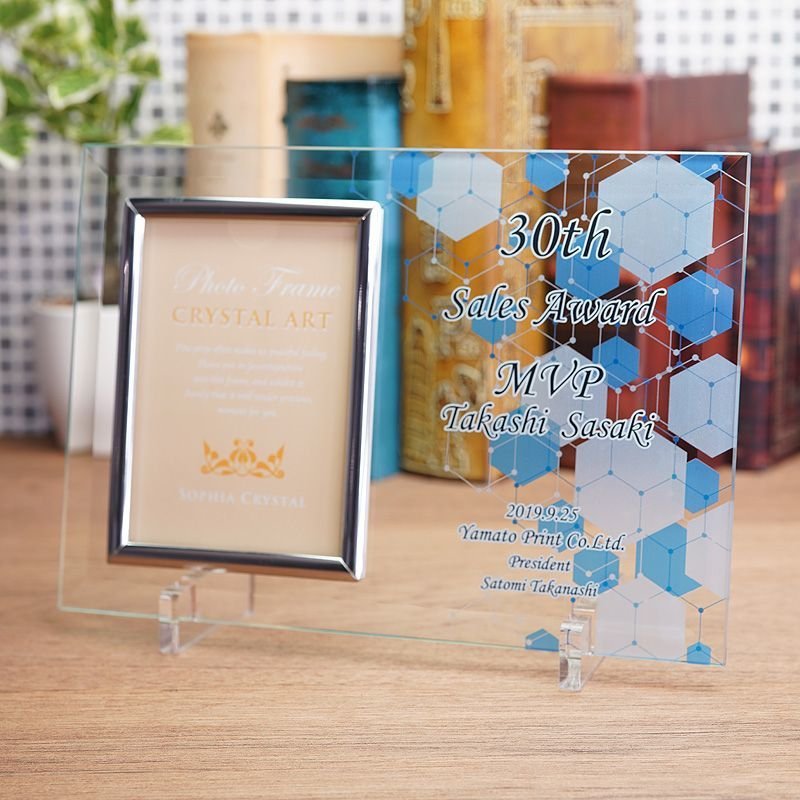 画像7: 写真立・ガラス製フォトフレーム  DF-1　(L判写真）　/　【サンドブラスト彫刻】　または　【UVカラー印刷】