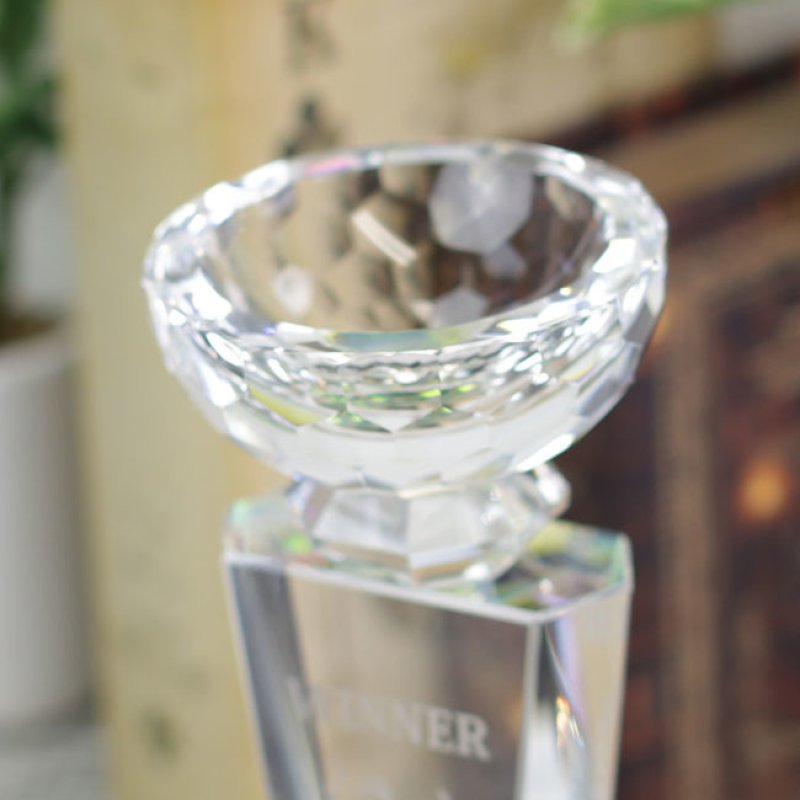 画像3: クリスタルトロフィー　CR-4 /【サンドブラスト彫刻】（レインボー加工）