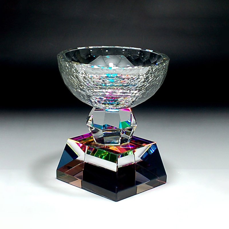 画像5: クリスタルトロフィー　CR-6  （レインボー加工） /　【サンドブラスト彫刻】