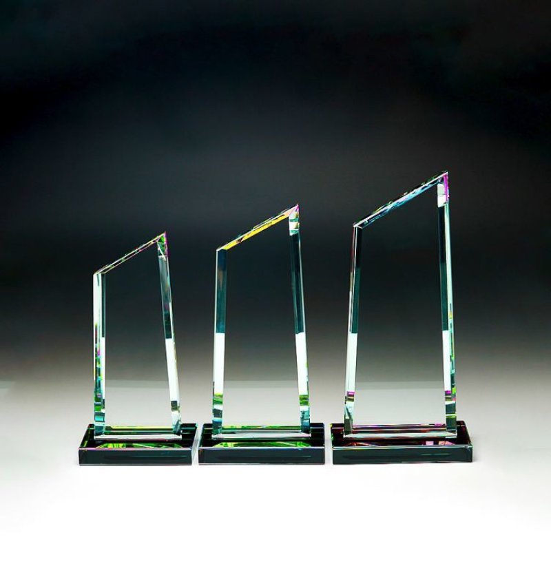 画像5: ホワイトガラストロフィー/レインボー加工　WCR-37　/　【サンドブラスト彫刻】　または　【UVカラー印刷】