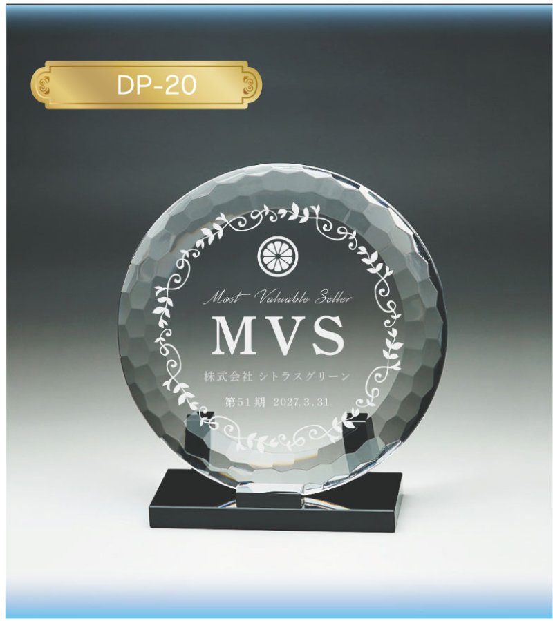 画像2: クリスタル製　表彰盾　DP-20 /　【サンドブラスト彫刻】　または　【UVカラー印刷】