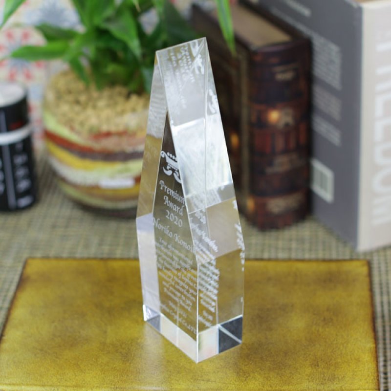 画像3: クリスタルトロフィー　CR-25 / 【２Ｄレーザー彫刻】