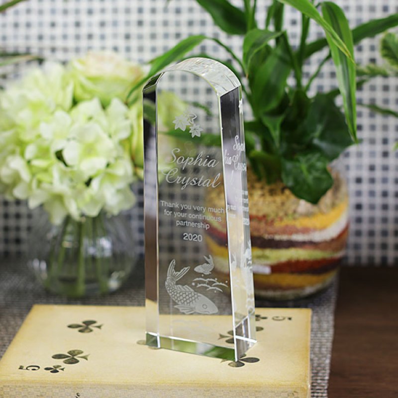 画像3: クリスタルトロフィー　CR-26 / 【2Dレーザー彫刻】