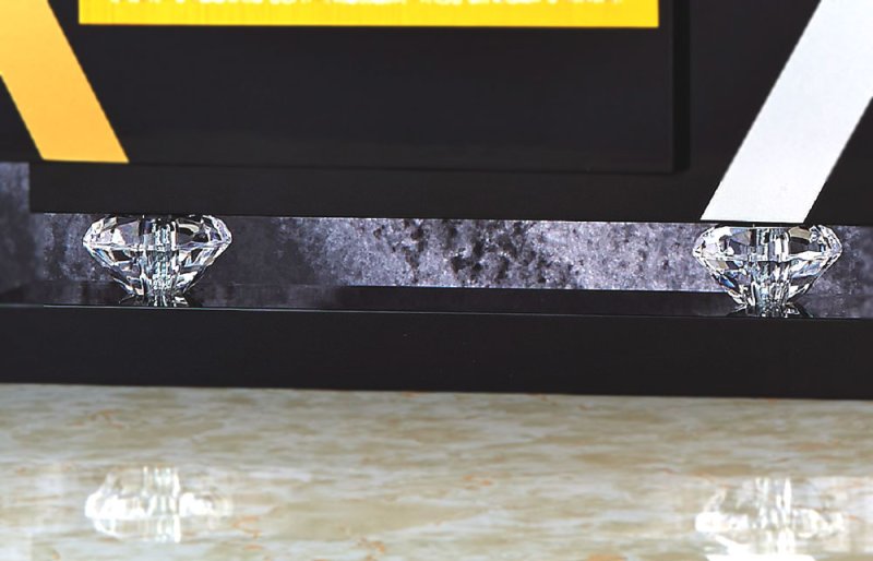 画像2: 〜JAPAN STYLE〜 表彰楯　P355　/ダイヤモンドパーツ・高級カシュー塗装/鮮やか発色フルカラーＵＶ印刷