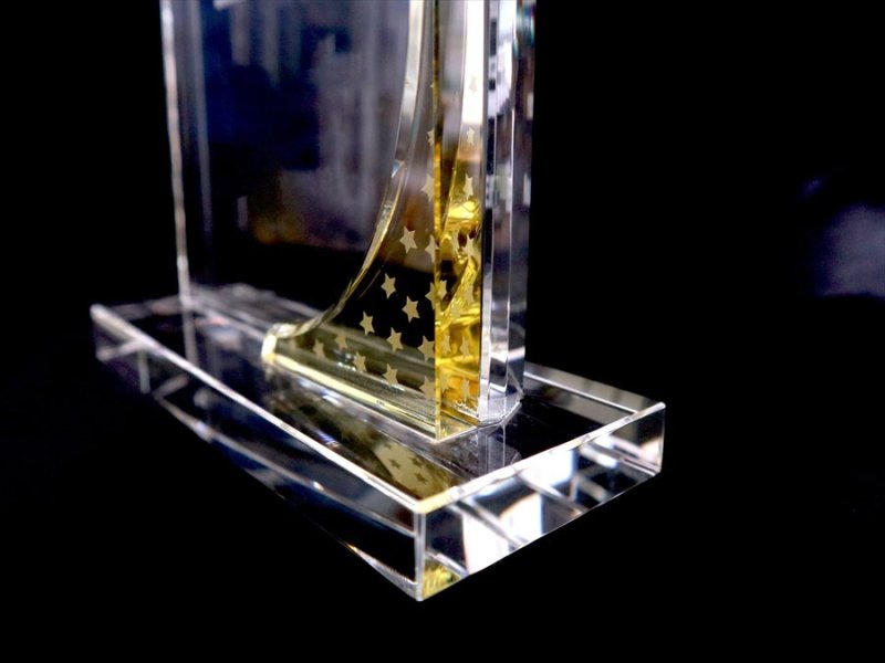 画像7: Å クリスタルトロフィー 盾タイプ DP-8  【サンドブラスト彫刻】