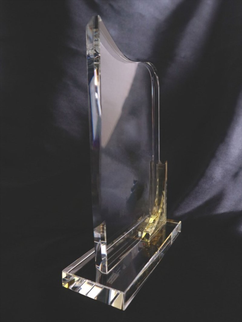 画像6: Å クリスタルトロフィー 盾タイプ DP-8  【サンドブラスト彫刻】