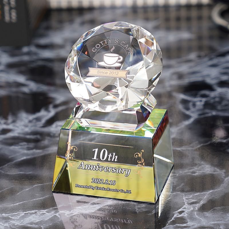 画像6: クリスタル製ダイヤモンド【＋台座付きver.】　CR-43　/　【サンドブラスト彫刻】　または　【UVカラー印刷】