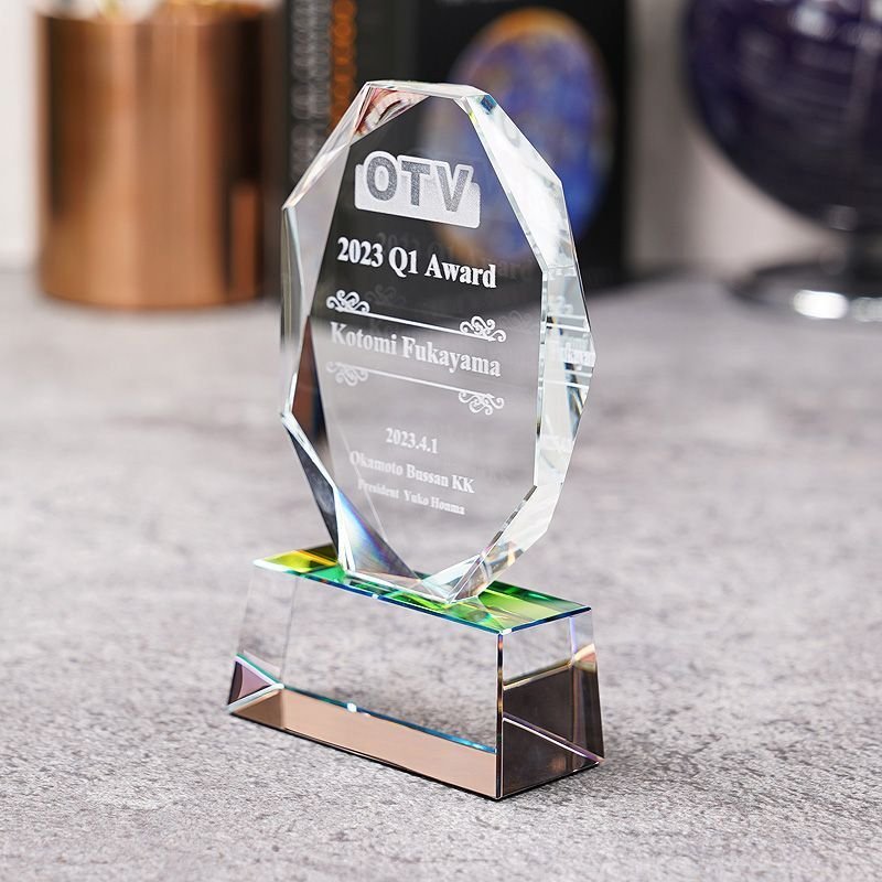 画像12: 【ガラス製トロフィー】　WCR-41　/　【サンドブラスト彫刻】または【ＵＶ印刷】