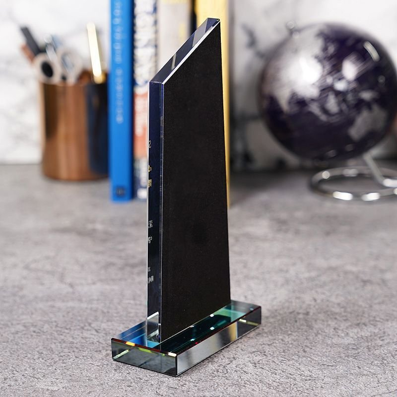 画像3: 【WCRG-37 ガレナ・文字をキラキラで表現（金・銀・銅）】ホワイトガラストロフィー/レインボー加工　【UVカラー印刷】