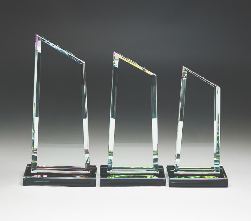 画像4: 【WCRG-37 ガレナ・文字をキラキラで表現（金・銀・銅）】ホワイトガラストロフィー/レインボー加工　【UVカラー印刷】