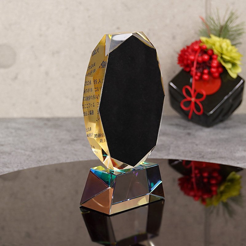 画像5: 【本金箔】 クリスタルトロフィー CRH-16 / 【UVカラー印刷】