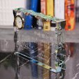 画像6: 時計付 時計付　クリスタル製　メモリアルオブジェ DT-16（レインボー加工）/ 【サンドブラスト彫刻】または【ＵＶカラー印刷】