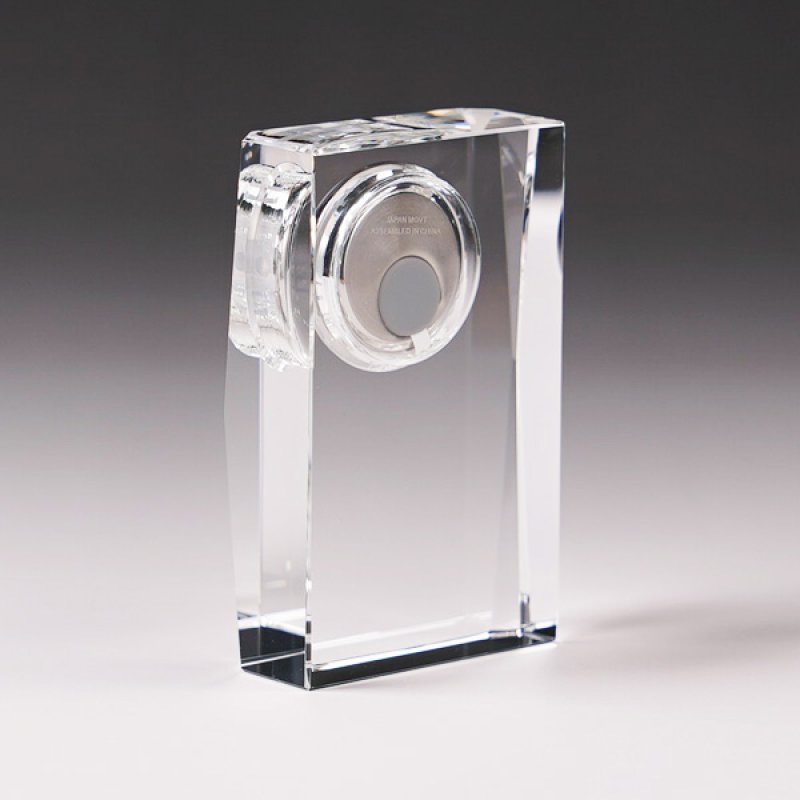 画像14: 時計付　クリスタル製　メモリアルオブジェ　DT-1　/ 【サンドブラスト彫刻】または【ＵＶカラー印刷】