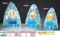 ガラス製　表彰用盾　【ブルー】　競技レリーフ選択　S-6160 【30%OFF】