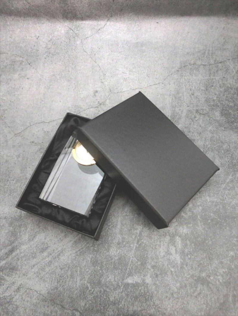 画像8: 時計付 クリスタル製 メモリアルオブジェ DT-1 / 【2Dレーザー彫刻】