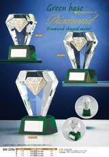 ダイヤモンド型クリスタルトロフィー BW-2296【30%OFF】