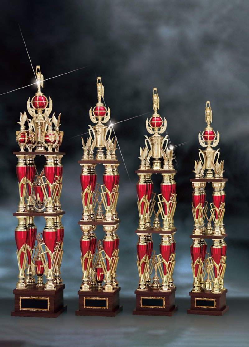 画像3: 4本柱トロフィー　T-1901【Ａ〜Gサイズ】【文字代無料】【40%OFF】