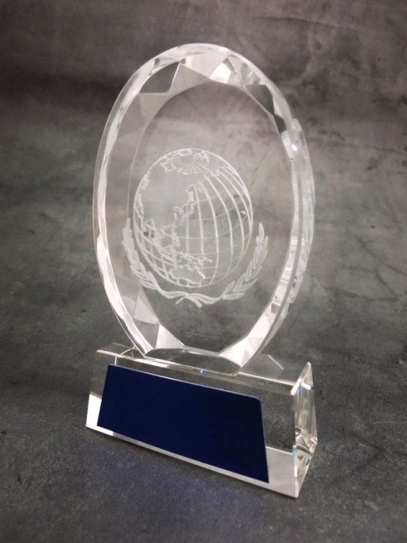画像4: 2Dデザイン　地球　クリスタルトロフィー / 811 