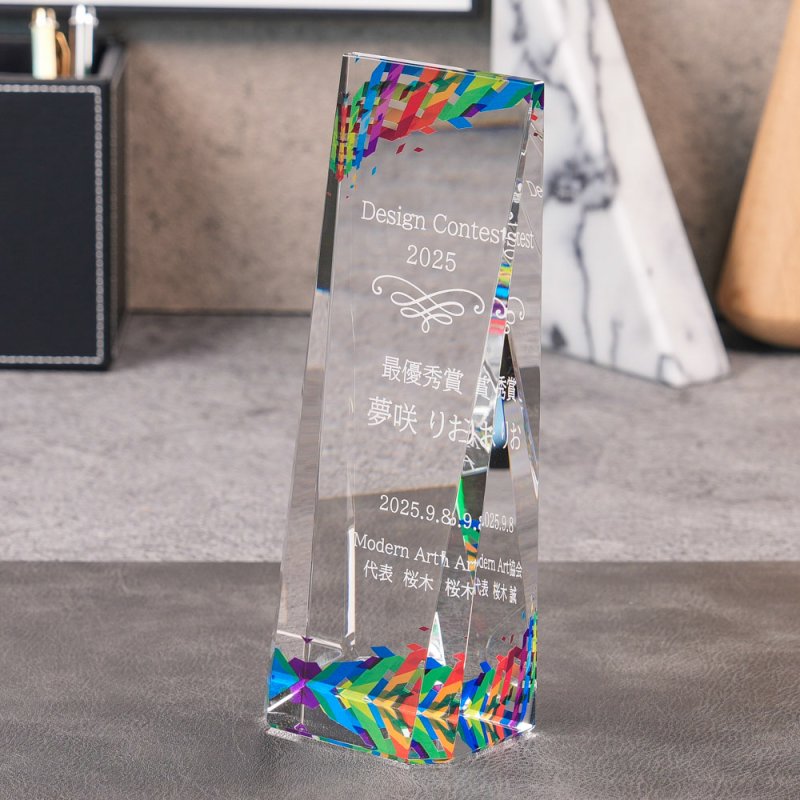 画像8: クリスタルトロフィー　CR-51 /　【サンドブラスト彫刻】または　【UV印刷】