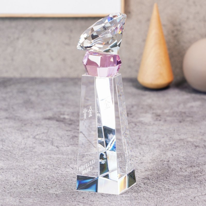 画像4: クリスタルトロフィー　CR-54　/　【サンドブラスト彫刻】　または　【UV印刷】