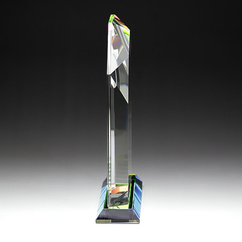 画像6: クリスタルトロフィー　盾タイプ　DP-5　/　【2Ｄレーザー彫刻】　【レインボー加工入】