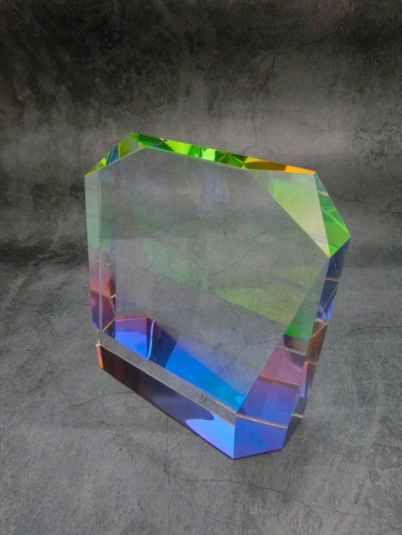 画像7: クリスタルトロフィー　CR-14　/【2Dレーザー彫刻】【レインボー加工】